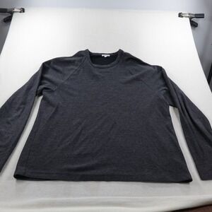 James Perse Long Sleeve Crew Shirt Mens 2XL (5) Gray Knit Cotton Raglan
